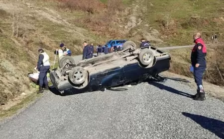 Zonguldak’ta Ters Dönen Otomobilde 90 Yaşındaki Sürücü Öldü