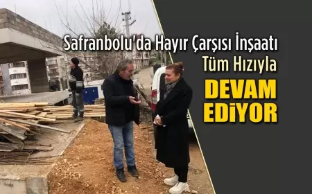 Safranbolu'da Hayır Çarşısı İnşaatı Devam Ediyor