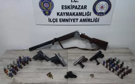 Eskipazar’da Ruhsatsız Silah Baskını: Cephanelik Gibi Ev