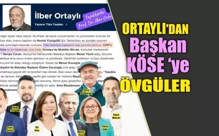 İLBER ORTAYLI'DAN SAFRANBOLU BELEDİYE BAŞKANI ELİF KÖSE'YE ÖVGÜLER