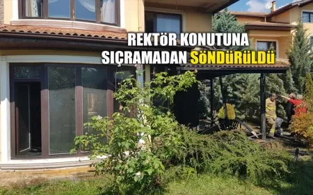SAFRANBOLU'DA VİLLA YANGINI KORKUTTU: REKTÖR KONUTUNA SIÇRAMADAN SÖNDÜRÜLDÜ