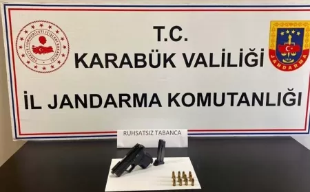KARABÜK'TE RUHSATSIZ SİLAH OPERASYONU: 3 ŞÜPHELİ ADLİ KONTROLLE SERBEST