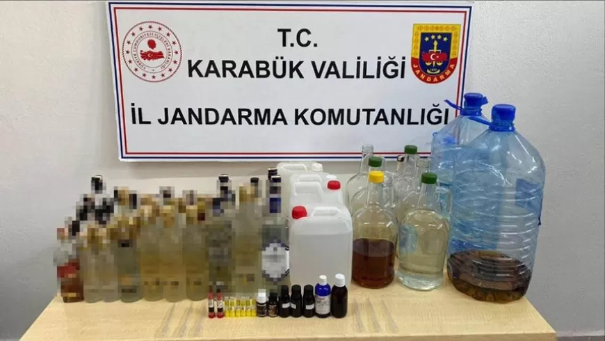 SAFRANBOLU'DA KAÇAK ALKOL OPERASYONU: EV BASKINI ŞOKE ETTİ