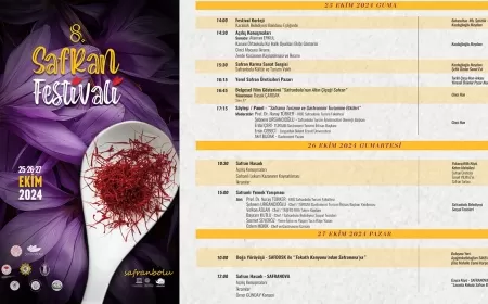 8. SAFRAN FESTİVALİ 25 EKİM'DE SAFRANBOLU'DA BAŞLIYOR