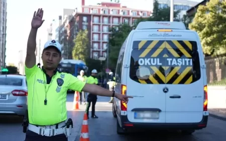KARABÜK'TE OKUL SERVİSLERİNE SIKI DENETİM
