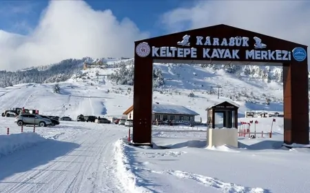 KELTEPE KAYAK MERKEZİNDE KAR KALINLIĞI 50 SANTİMETREYE ULAŞTI