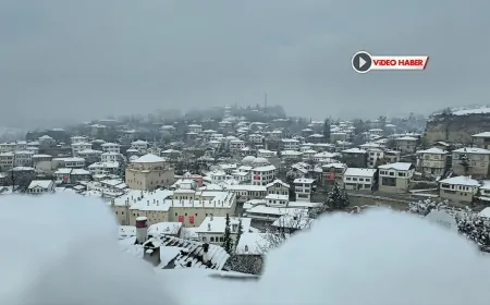 SAFRANBOLU KARLAR ALTINDA MASALSI GÜZELLİĞE BÜRÜNDÜ