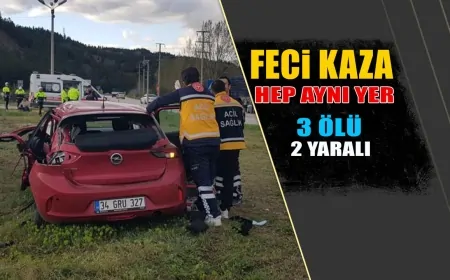 KARABÜK'TE FECİ KAZA: 3 ÖLÜ, 2 YARALI