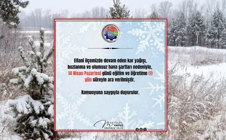 EFLANİ’DE KAR NEDENİYLE OKULLAR 1 GÜN TATİL