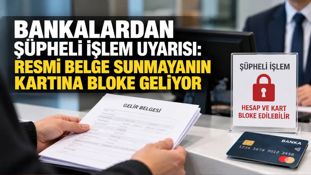 BELGE SUNMAYANIN KREDİ KARTI BLOKE EDİLECEK