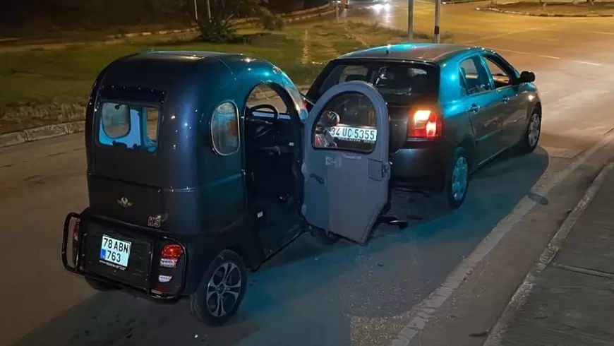 Karabük 'te Otomobil ile Elektrikli Mini Araç Çarpıştı: 1 Yaralı