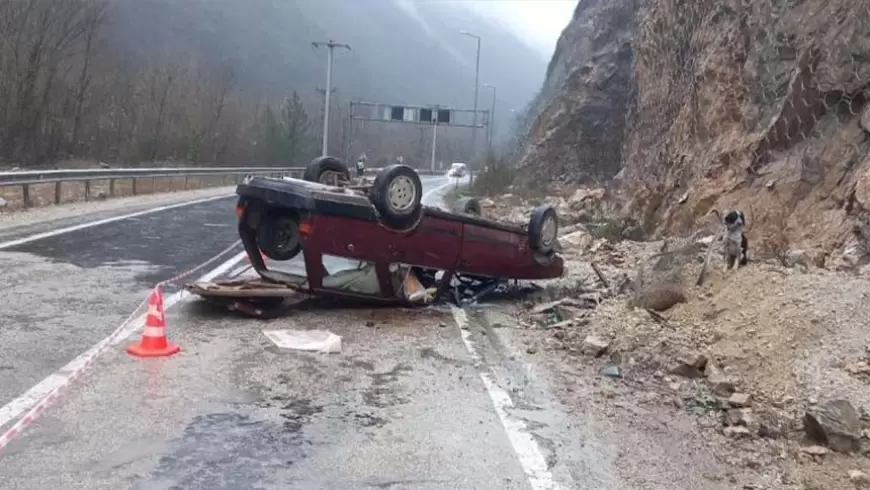 Karabük'te Yağışlı Havada Otomobil Takla Attı: 1 Yaralı