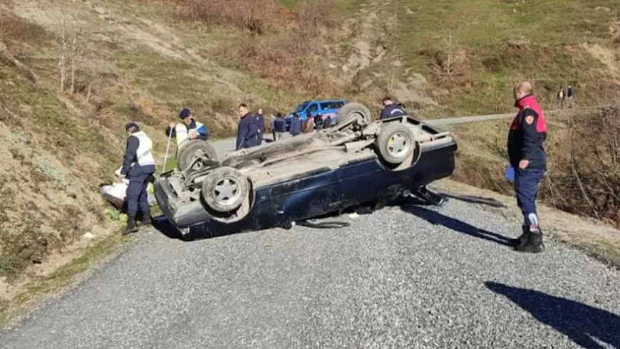 Zonguldak’ta Ters Dönen Otomobilde 90 Yaşındaki Sürücü Öldü