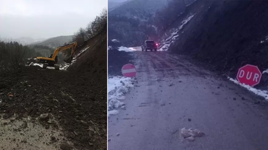 Karabük’te Kış Şartları Yolları Kapattı, Ekipler Seferber Oldu