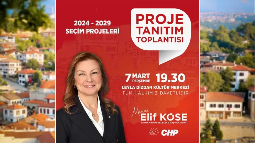 Elif Köse, Safranbolu Belediye Başkanlığı İçin Projelerini Tanıtacak