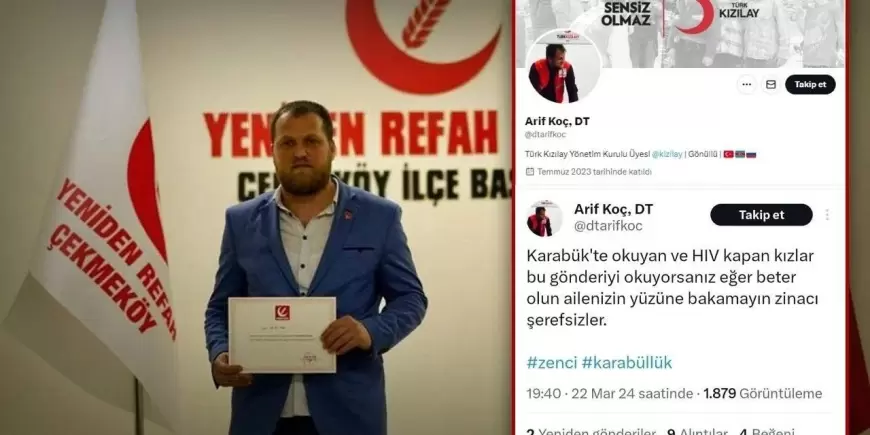 KARABÜK ÜNİVERSİTESİ'NDEKİ SKANDAL PAYLAŞIMLAR SONRASI KIZILAY YÖNETİCİSİ GÖREVDEN ALINDI