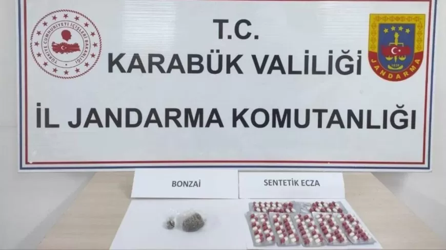 JANDARMADAN KARABÜK'TE UYUŞTURUCU OPERASYONU: SENTETİK HAP VE KENEVİR ELE GEÇİRİLDİ