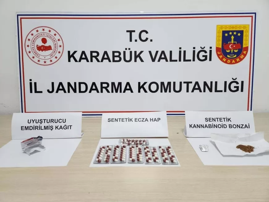 KARABÜK'TE JANDARMA'DAN UYUŞTURUCU OPERASYONU: ÇOK SAYIDA HAP ELE GEÇİRİLDİ