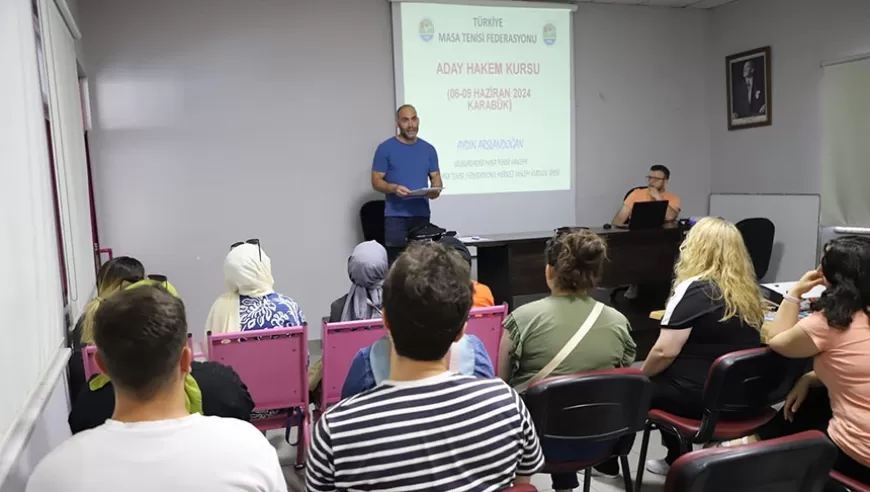 MASA TENİSİ ADAY HAKEM KURSU KARABÜK'TE BAŞLADI