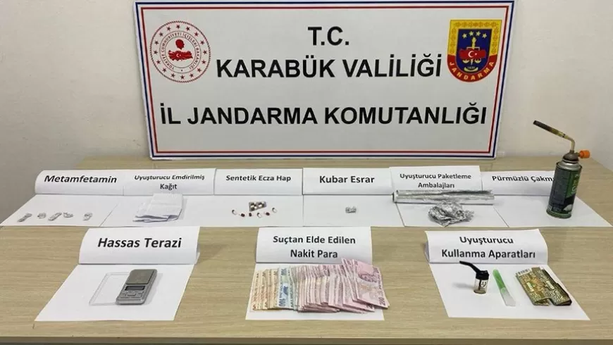 KARABÜK'TE UYUŞTURUCU SATICILARI KISKIVRAK YAKALANDI