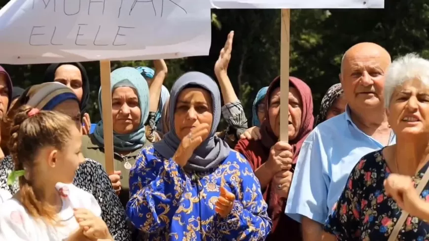 KARABÜK'ÜN YENİCE İLÇESİNDE KÖYLÜLERDEN İL GENEL MECLİS ÜYESİNE PROTESTO