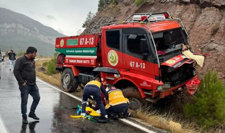 KARABÜK'TE YANGIN ARAZÖZÜ KAZA YAPTI: 3 ORMAN İŞÇİSİ YARALANDI