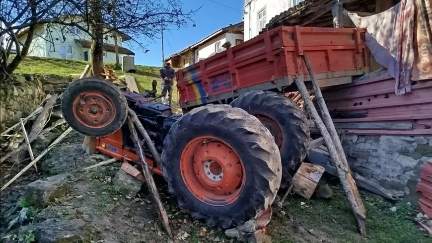 OVACIK'TA TRAKTÖR KAZASI: SÜRÜCÜ YARALANDI