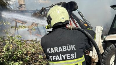 Karabük'ün Salmanlar köyünde Osman Ünal’a ait tek katlı evde henüz