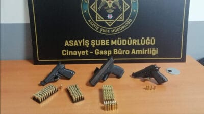 Karabük’te düzenlenen iki ayrı operasyonda ruhsatsız silahlar ve yüzlerce mermi