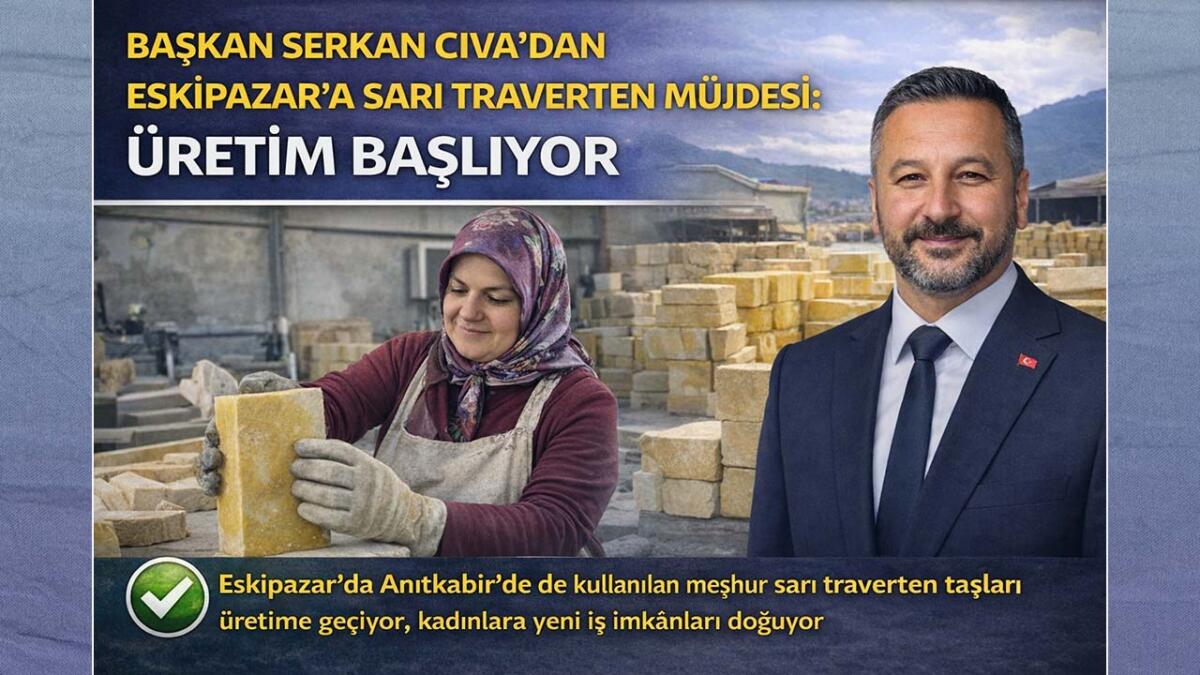 Belediye Başkanı Serkan Cıva, Sarı Traverten Taş Atölyesi projesini başlattı.