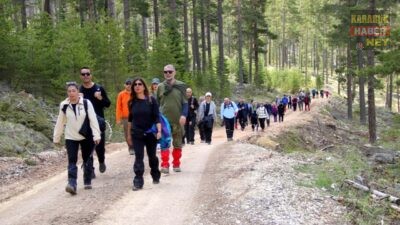 Bolu Belediyesi tarafından düzenlenen doğa yürüyüşleri kapsamında 71 katılımcı Köroğlu