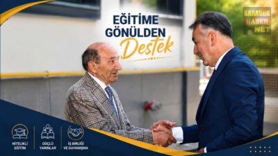 Karabük Valisi Oktay Çağatay, okul ziyaretlerinde hayırsever iş insanları Bayram