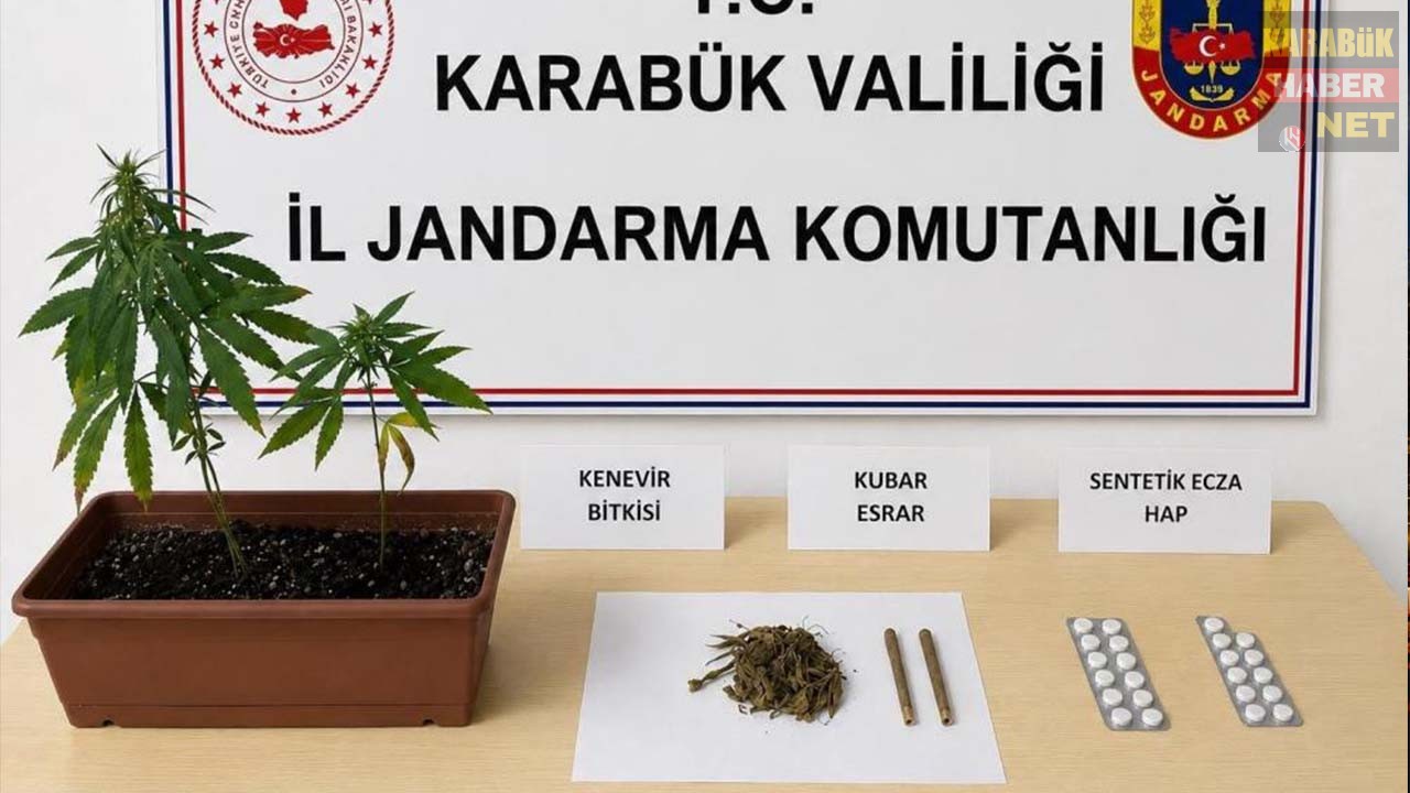 Karabük ve Safranbolu'da düzenlenen uyuşturucu operasyonlarında 151 sentetik hap, esrar