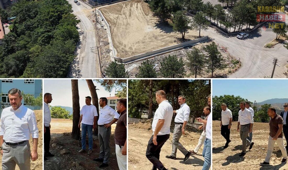 Karabük Belediye Başkanı Özkan Çetinkaya, Kartaltepe Mahallesi'nde yapımı süren park