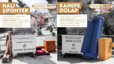 Karabük Belediyesi, kullanılmayan mobilya ve ev eşyalarının cadde ve sokaklara